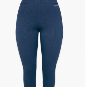 Savage X Fenty Rib Legging Color Deep Sea Blue, Size Large, New With Tag